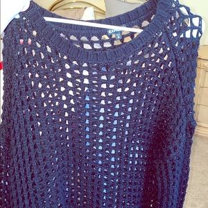 Black see through sweater